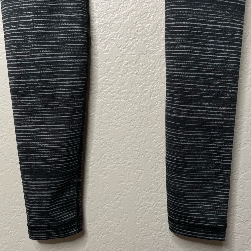 Lululemon Wunder Under Pant III Blurry Belle Battleship Black Striped Leggings - Picture 10 of 11
